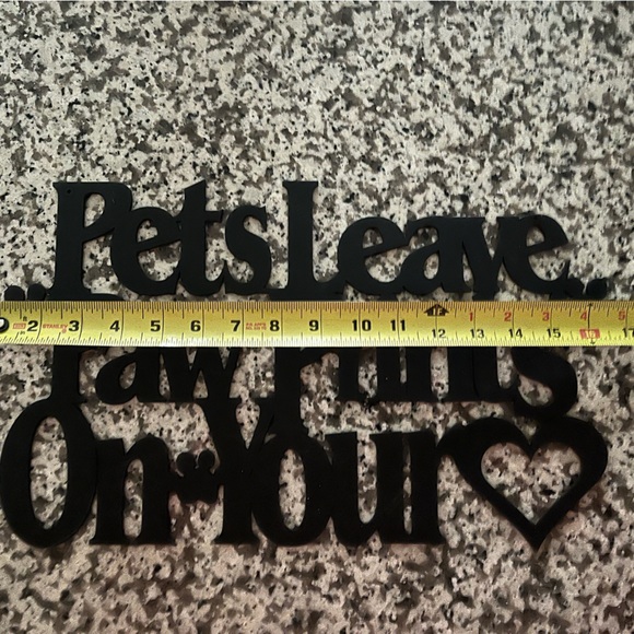 Decorative sign for Pet Lovers: Pets Leave Paw Prints on Your Heart - Picture 3 of 6